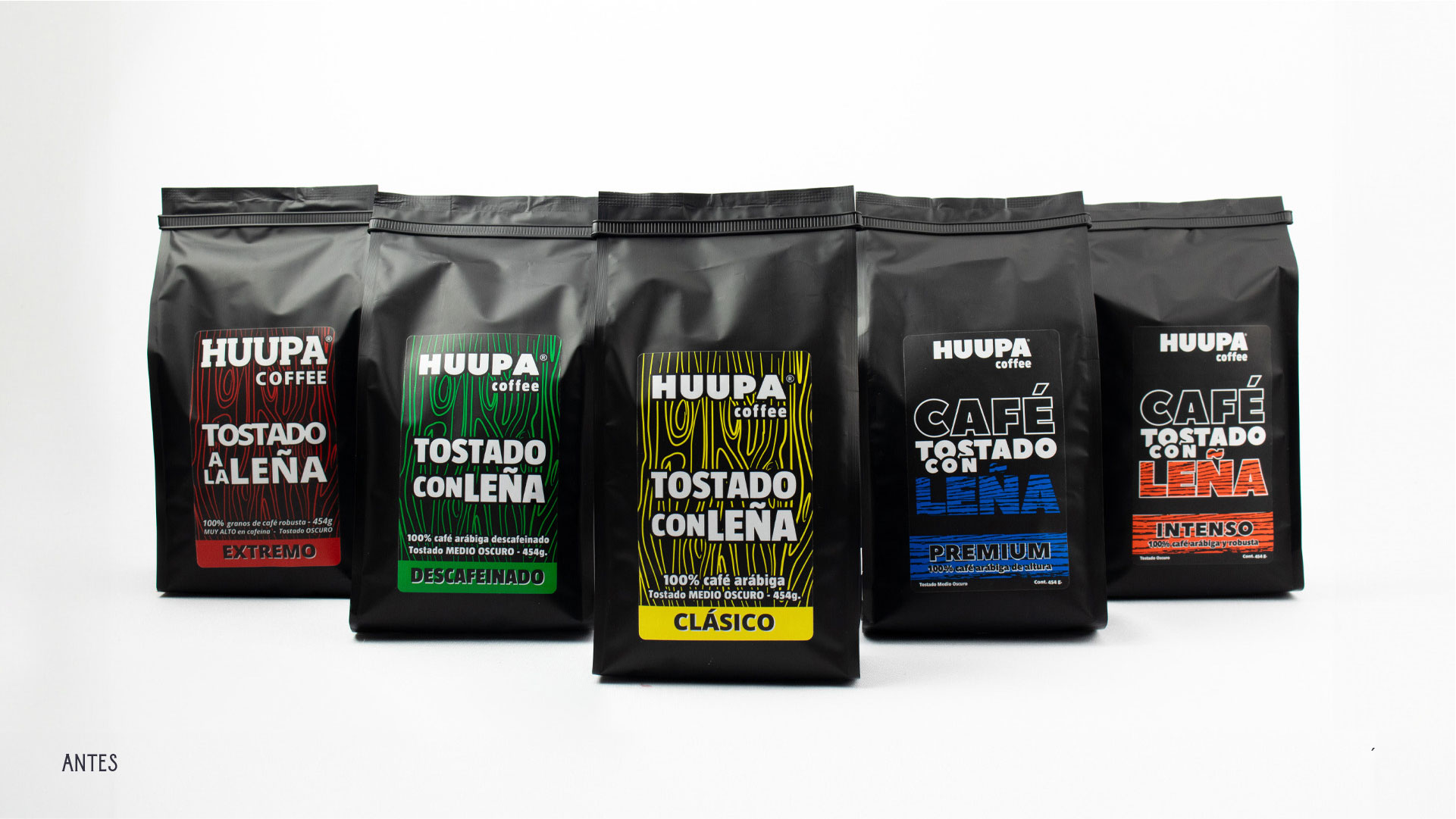 diseño anterior empaques huupa coffee
