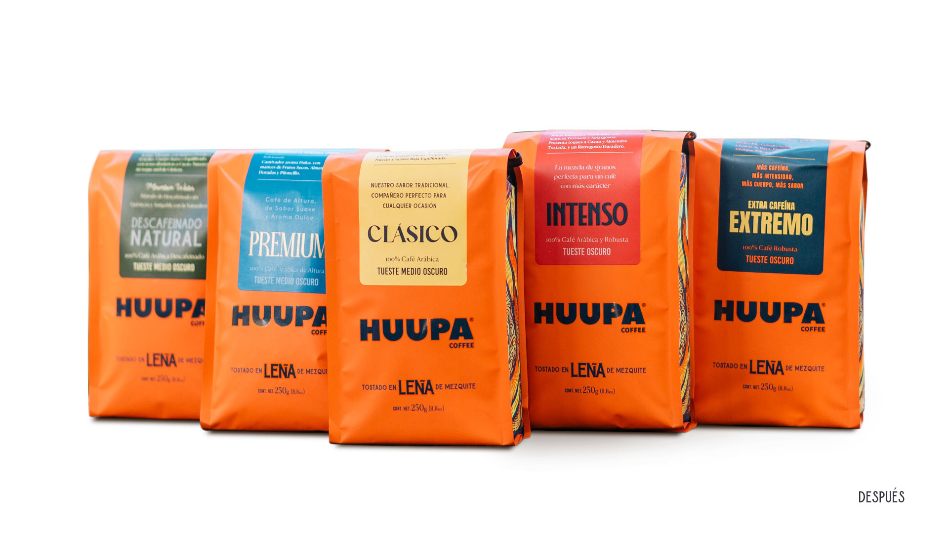 diseño nuevo empaques huupa coffee